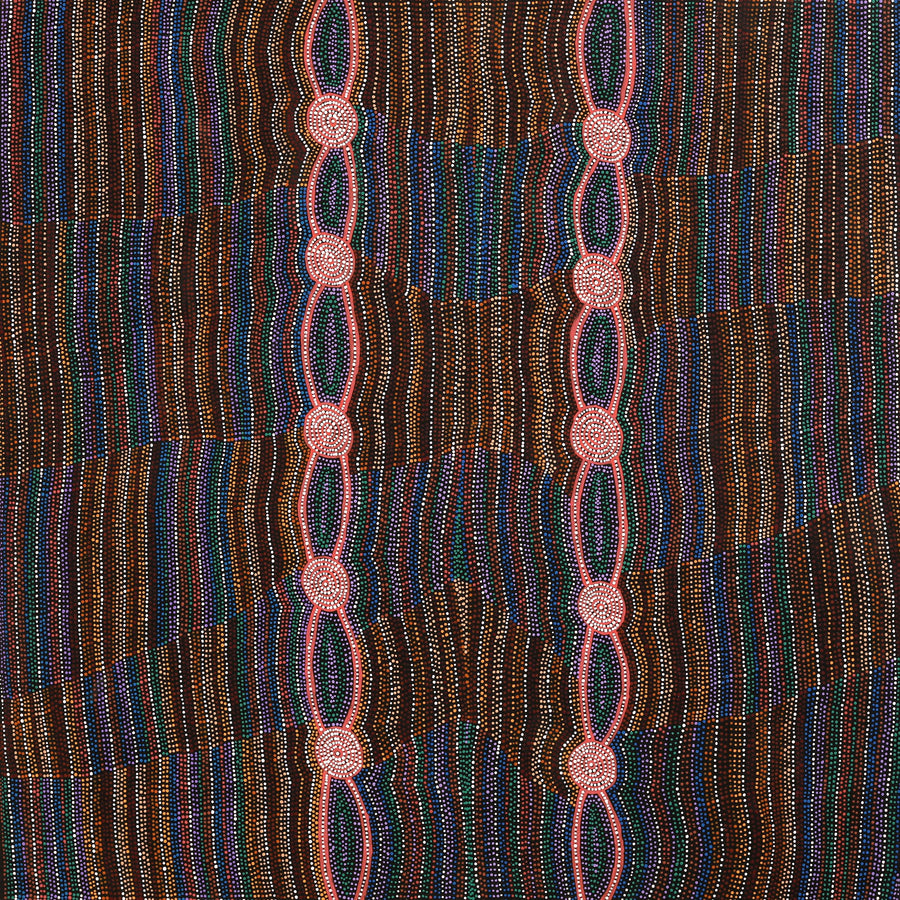 Aboriginal Artwork by Helen Nungarrayi Reed, Mina Mina Jukurrpa - Ngalyipi, 122x122cm
