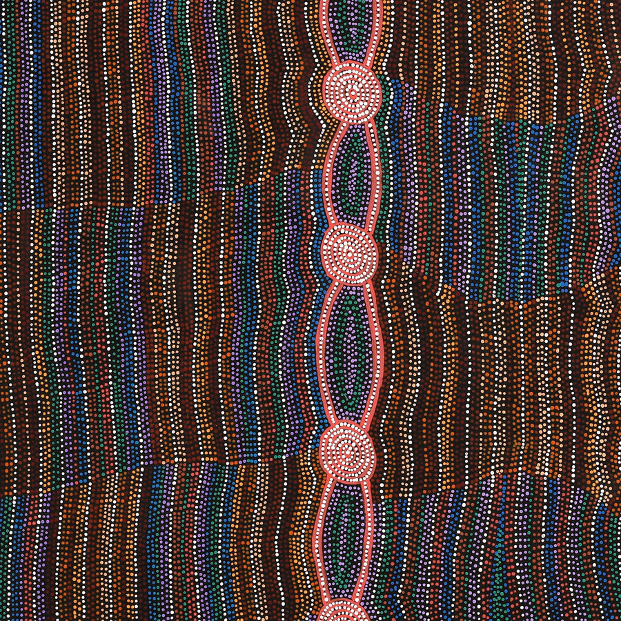 Aboriginal Artwork by Helen Nungarrayi Reed, Mina Mina Jukurrpa - Ngalyipi, 122x122cm