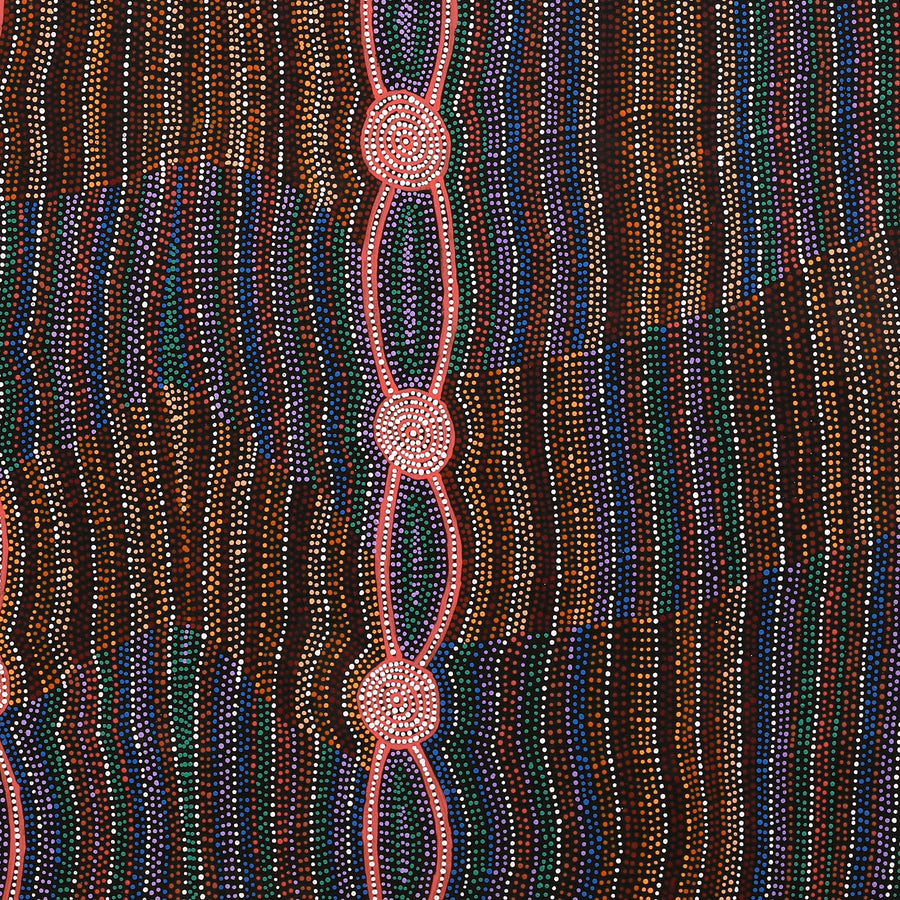 Aboriginal Artwork by Helen Nungarrayi Reed, Mina Mina Jukurrpa - Ngalyipi, 122x122cm