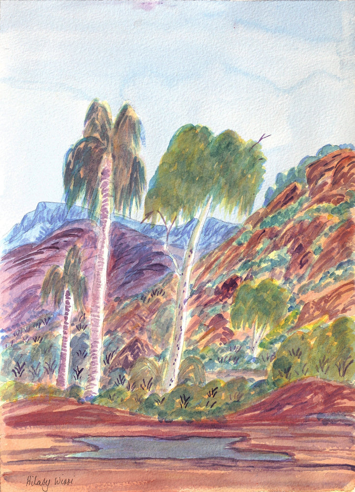 Aboriginal Artwork by Hilary Wirri, Alyape (Palm Valley), 36x26cm