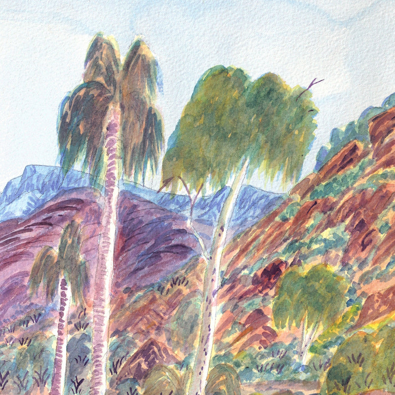 Aboriginal Artwork by Hilary Wirri, Alyape (Palm Valley), 36x26cm