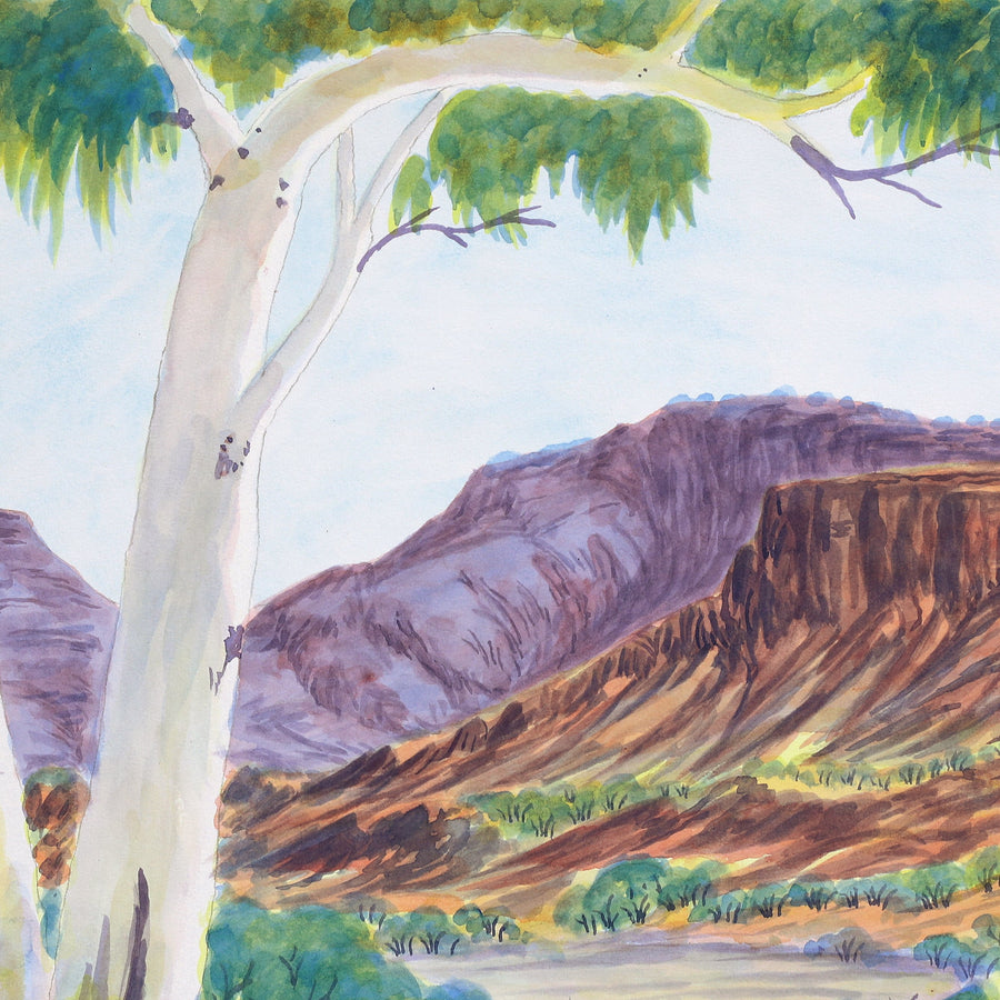 Aboriginal Artwork by Hilary Wirri, Mt Hermannsburg, 53.5x35.5cm