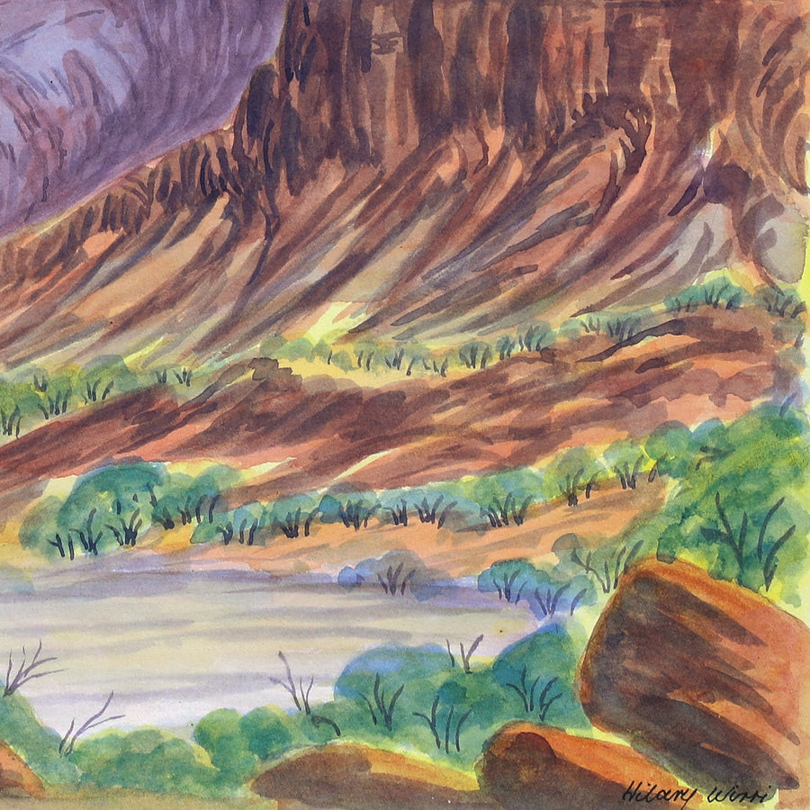 Aboriginal Artwork by Hilary Wirri, Mt Hermannsburg, 53.5x35.5cm