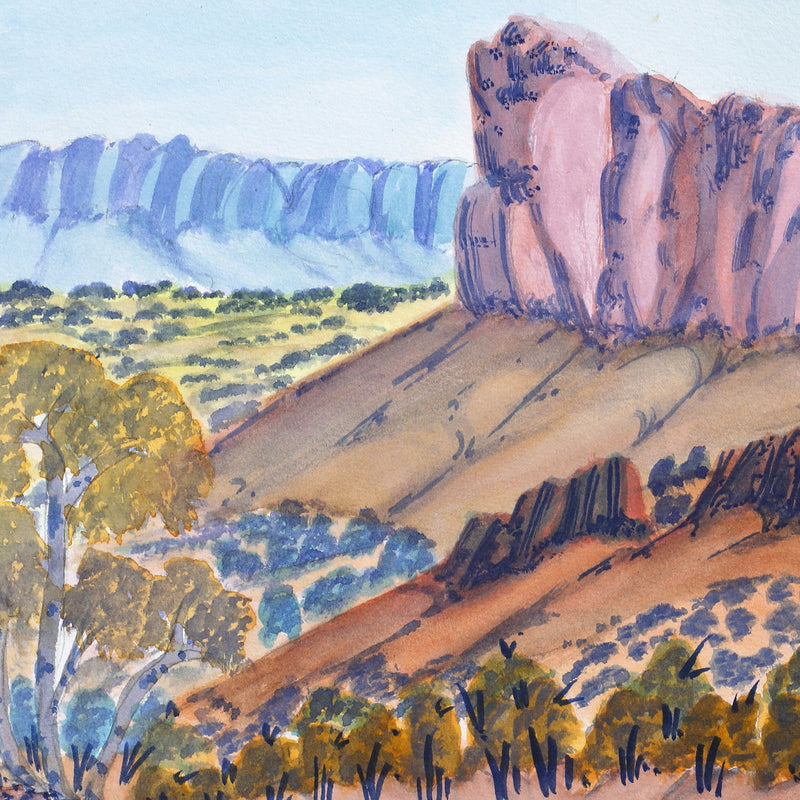 Aboriginal Artwork by Ivy Pareroultja, Unyala Point, 36x26cm