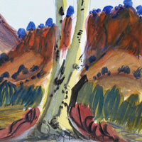 Aboriginal Artwork by Ivy Pareroultja, West Macdonnell Ranges, 36.5x26.5cm
