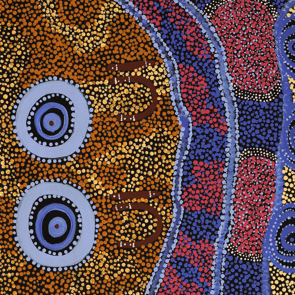 Aboriginal Artwork by Janet Lane, Kungkarangkalpa (Seven Sisters Story), 122x45cm
