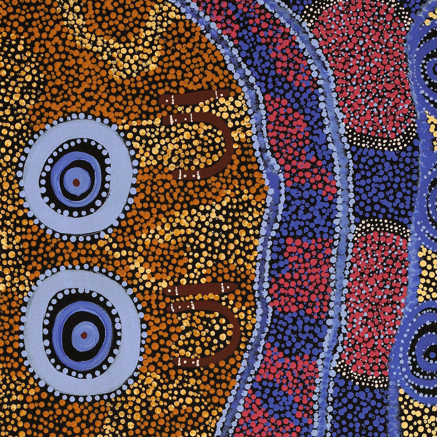 Aboriginal Artwork by Janet Lane, Kungkarangkalpa (Seven Sisters Story), 122x45cm