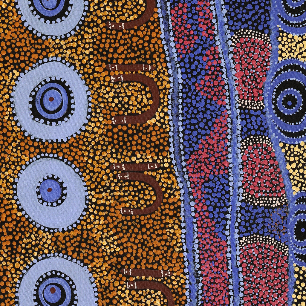 Aboriginal Artwork by Janet Lane, Kungkarangkalpa (Seven Sisters Story), 122x45cm