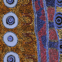Aboriginal Artwork by Janet Lane, Kungkarangkalpa (Seven Sisters Story), 122x45cm