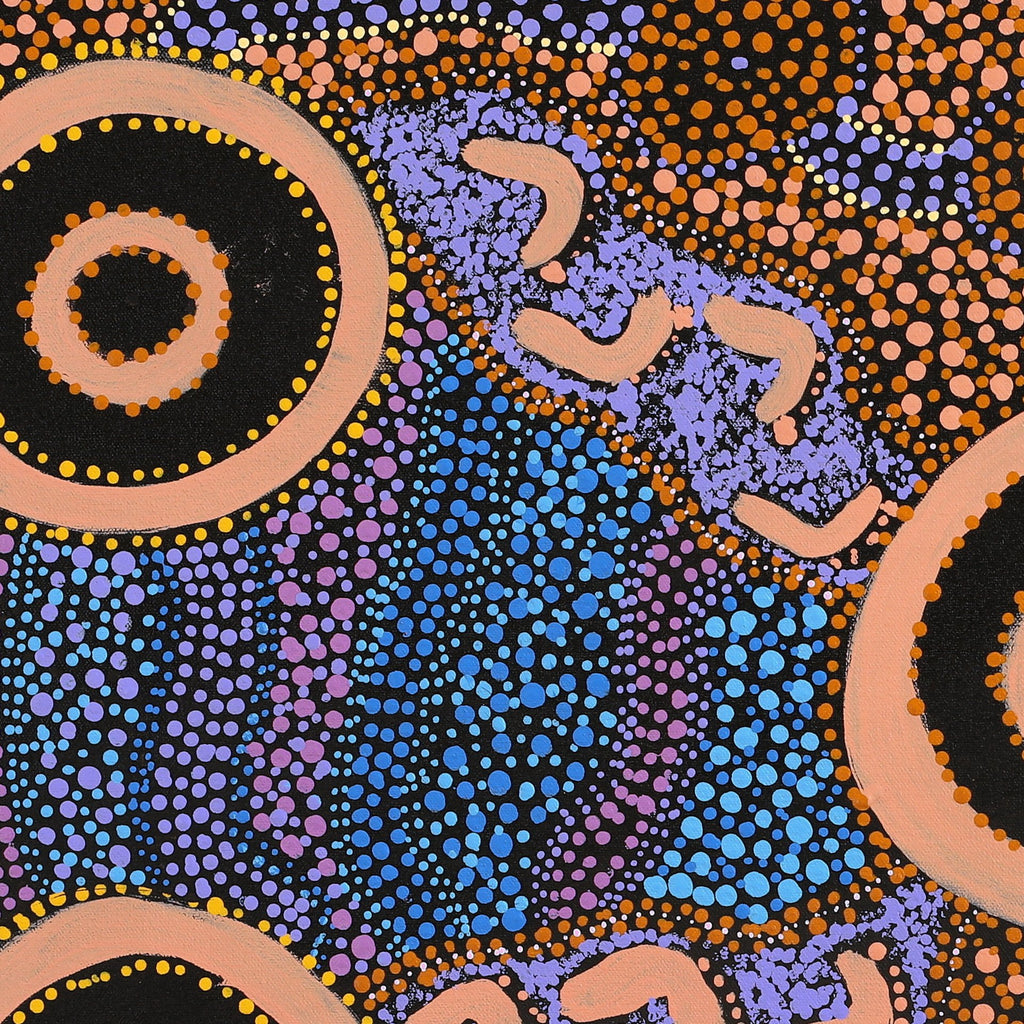 Aboriginal Artwork by Janet Lane, Kungkarangkalpa (Seven Sisters Story), 91x45cm