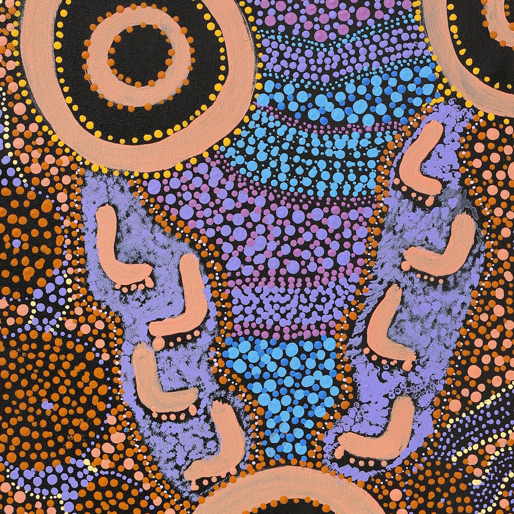 Aboriginal Artwork by Janet Lane, Kungkarangkalpa (Seven Sisters Story), 91x45cm