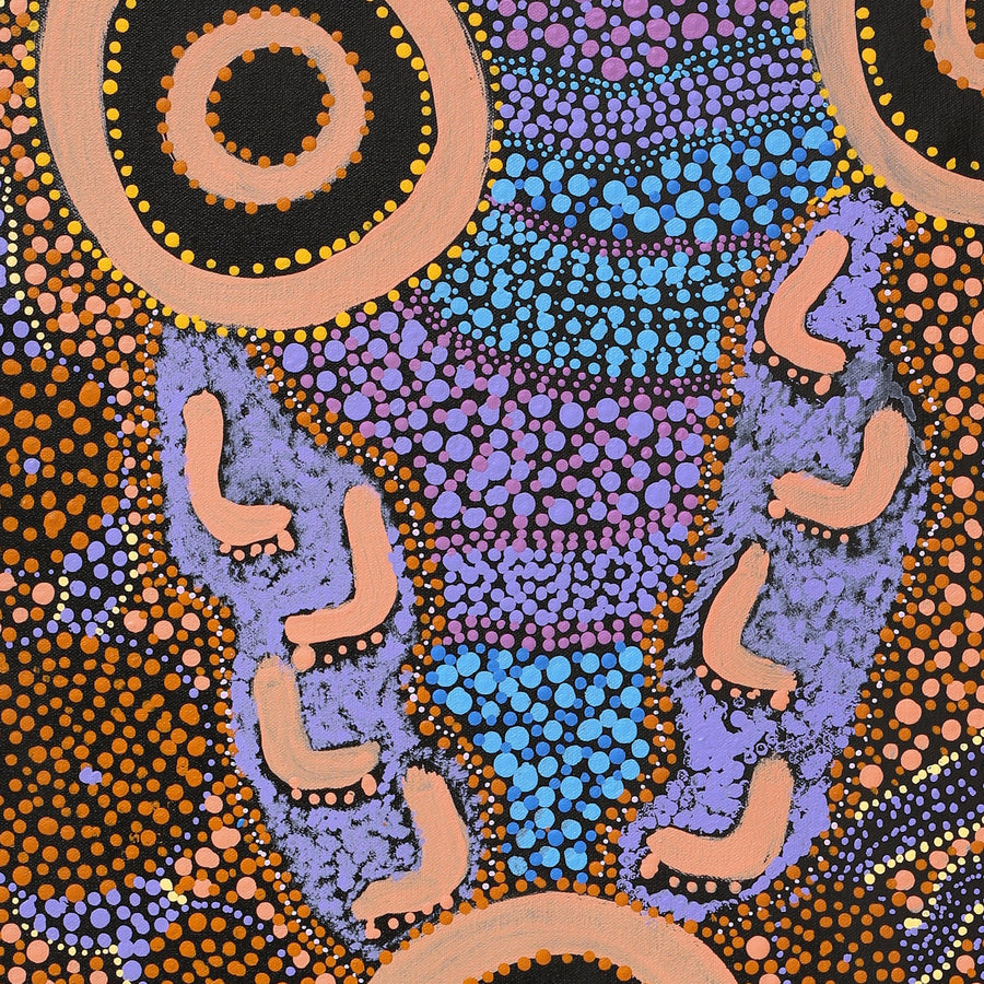 Aboriginal Artwork by Janet Lane, Kungkarangkalpa (Seven Sisters Story), 91x45cm