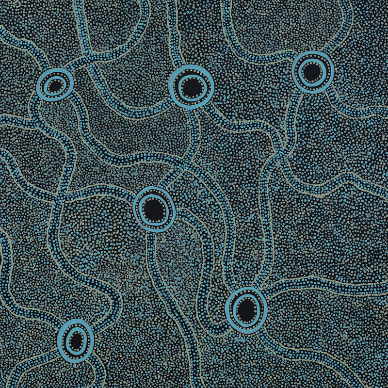 Aboriginal Artwork by Janet Lane, Kungkarangkalpa (Seven Sisters Story), 91x91cm