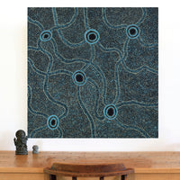 Aboriginal Artwork by Janet Lane, Kungkarangkalpa (Seven Sisters Story), 91x91cm