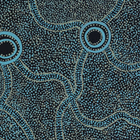 Aboriginal Artwork by Janet Lane, Kungkarangkalpa (Seven Sisters Story), 91x91cm