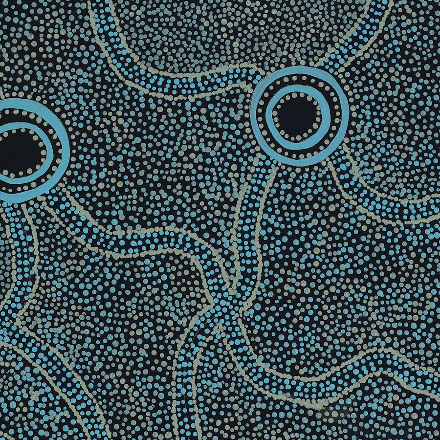 Aboriginal Artwork by Janet Lane, Kungkarangkalpa (Seven Sisters Story), 91x91cm