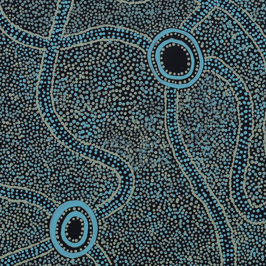 Aboriginal Artwork by Janet Lane, Kungkarangkalpa (Seven Sisters Story), 91x91cm