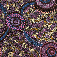 Aboriginal Artwork by Janet Lane, Kungkarangkalpa (Seven Sisters Story), 91x91cm