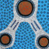 Aboriginal Artwork by Janet Napaljarri Herbert, Lukarrara Jukurrpa, 91x61cm