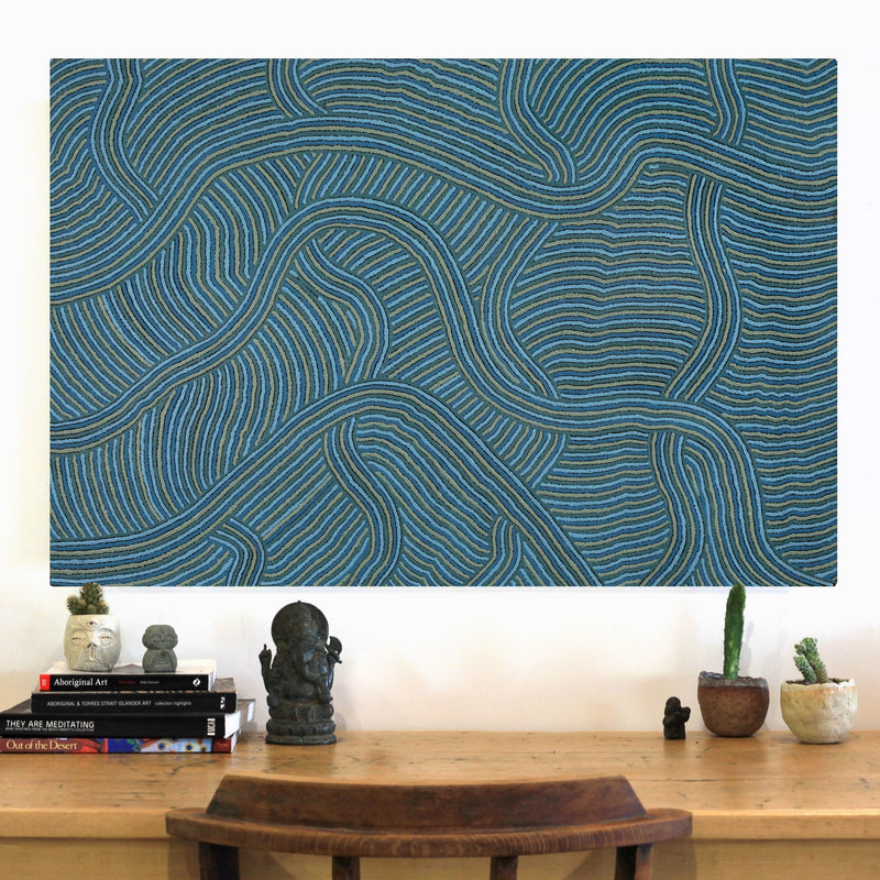 Aboriginal Artwork by Janice Miller, Tali Tjuta, 91x61cm