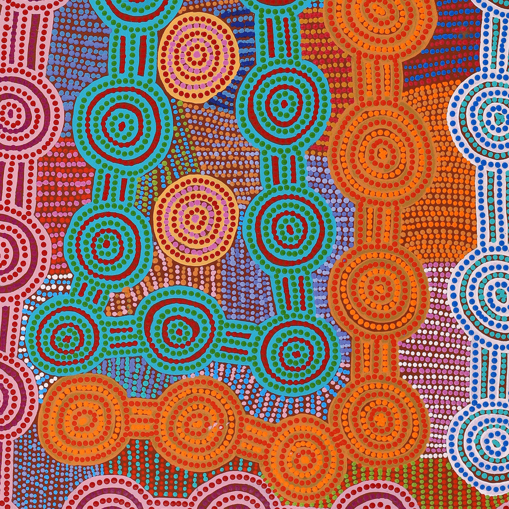 Aboriginal Artwork by Jarred Jangala Robertson, Ngapa Jukurrpa (water Dreaming) - Puyurru, 183x122cm