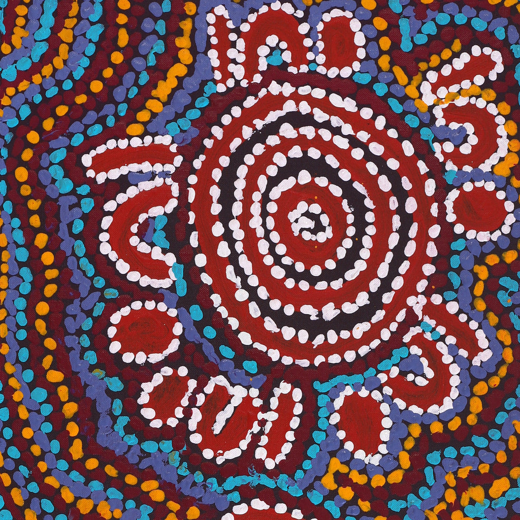 Aboriginal Artwork by Jeani Napangardi Lewis, Mina Mina Jukurrpa, 76x30cm