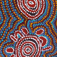 Aboriginal Artwork by Jeani Napangardi Lewis, Mina Mina Jukurrpa, 76x30cm