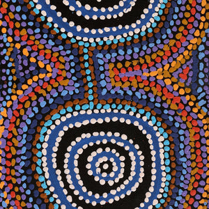 Aboriginal Art by Jeani Napangardi Lewis, Mina Mina Jukurrpa, 91x30cm - ART ARK®