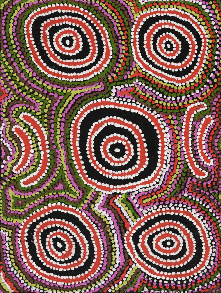 Aboriginal Artwork by Jeani Napangardi Lewis, Mina Mina Jukurrpa - Ngalyipi, 61x46cm