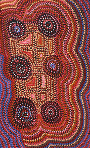 Aboriginal Artwork by Jeani Napangardi Lewis, Mina Mina Jukurrpa - Ngalyipi, 76x46cm - ART ARK®