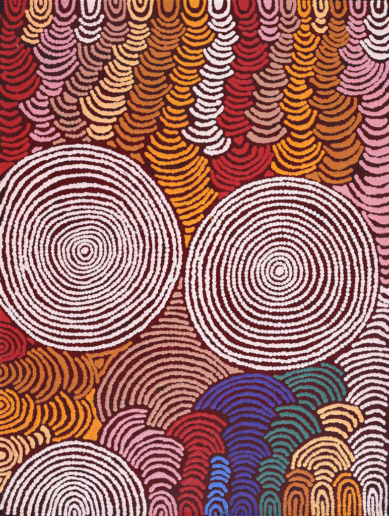 Aboriginal Art by Jenita Tjarurru Robertson, Nguru Warburton-wana (Country around Warburton), 61x46cm - ART ARK®
