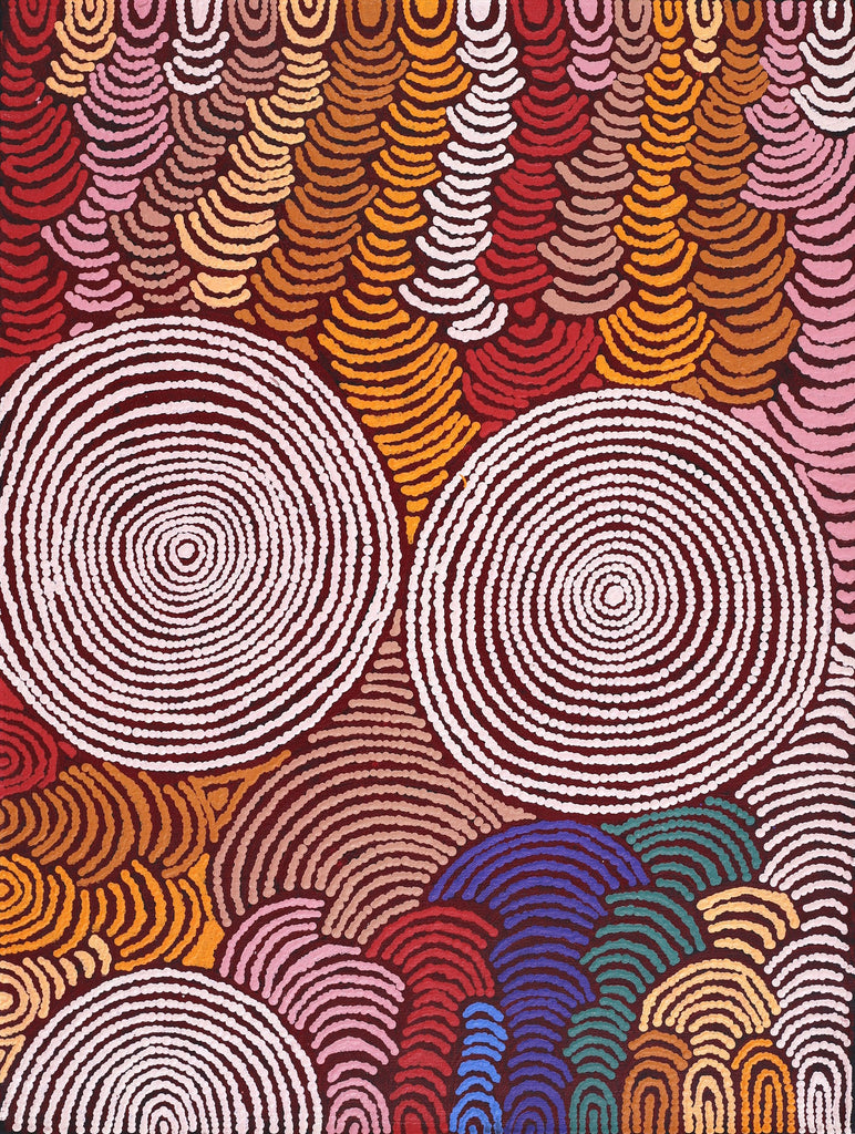 Aboriginal Artwork by Jenita Tjarurru Robertson, Nguru Warburton-wana (Country around Warburton), 61x46cm