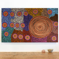 Aboriginal Artwork by Jenita Tjarurru Robertson, Nguru Warburton-wana (Country around Warburton), 76x46cm