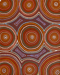 Aboriginal Artwork by Jenita Tjarurru Robertson, Nguru Warburton-wana (Country around Warburton), 76x61cm - ART ARK®