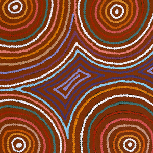 Aboriginal Art by Jenita Tjarurru Robertson, Nguru Warburton-wana (Country around Warburton), 76x61cm - ART ARK®