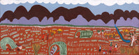 Aboriginal Artwork by Jennifer Forbes, Bush trip to my homelands, 153x61cm