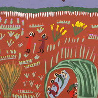 Aboriginal Artwork by Jennifer Forbes, Bush trip to my homelands, 153x61cm