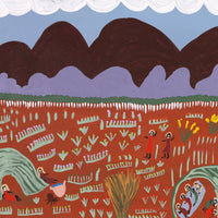 Aboriginal Artwork by Jennifer Forbes, Bush trip to my homelands, 153x61cm