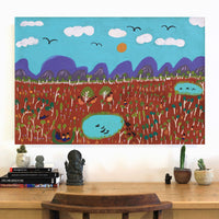 Aboriginal Artwork by Jennifer Forbes, Bush trip to my homelands, 91x61cm