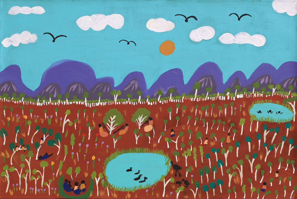 Aboriginal Artwork by Jennifer Forbes, Bush trip to my homelands, 91x61cm - ART ARK®