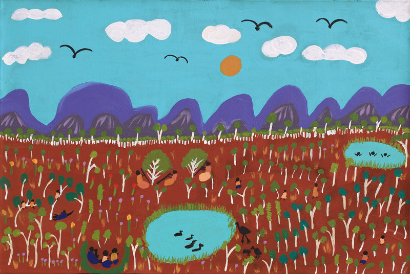 Aboriginal Artwork by Jennifer Forbes, Bush trip to my homelands, 91x61cm