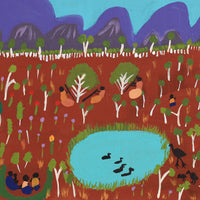 Aboriginal Artwork by Jennifer Forbes, Bush trip to my homelands, 91x61cm