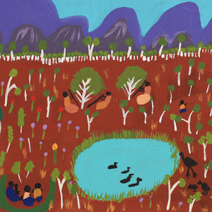 Aboriginal Art by Jennifer Forbes, Bush trip to my homelands, 91x61cm - ART ARK®