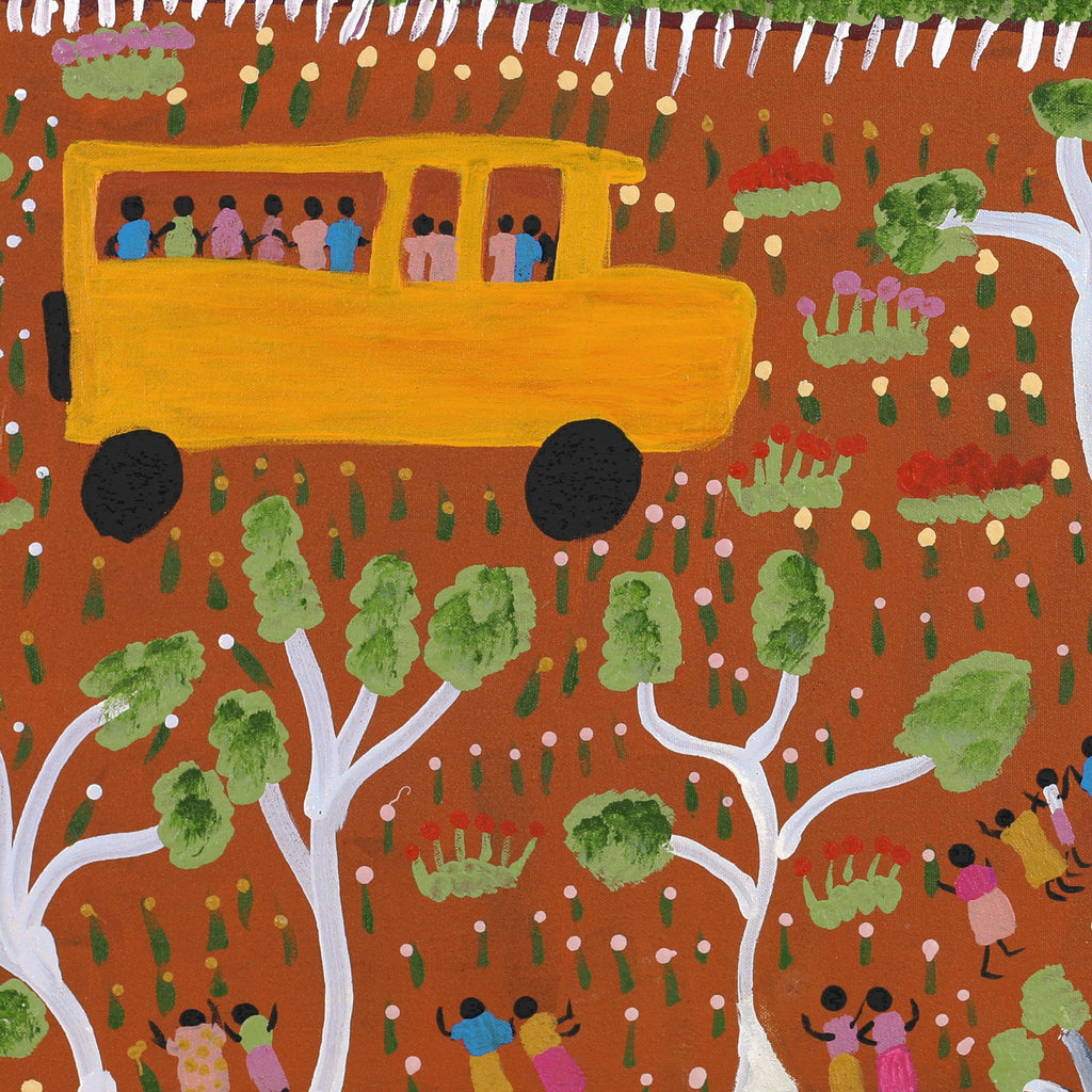 Aboriginal Artwork by Jennifer Forbes, Bush trip to my homelands, 91x61cm
