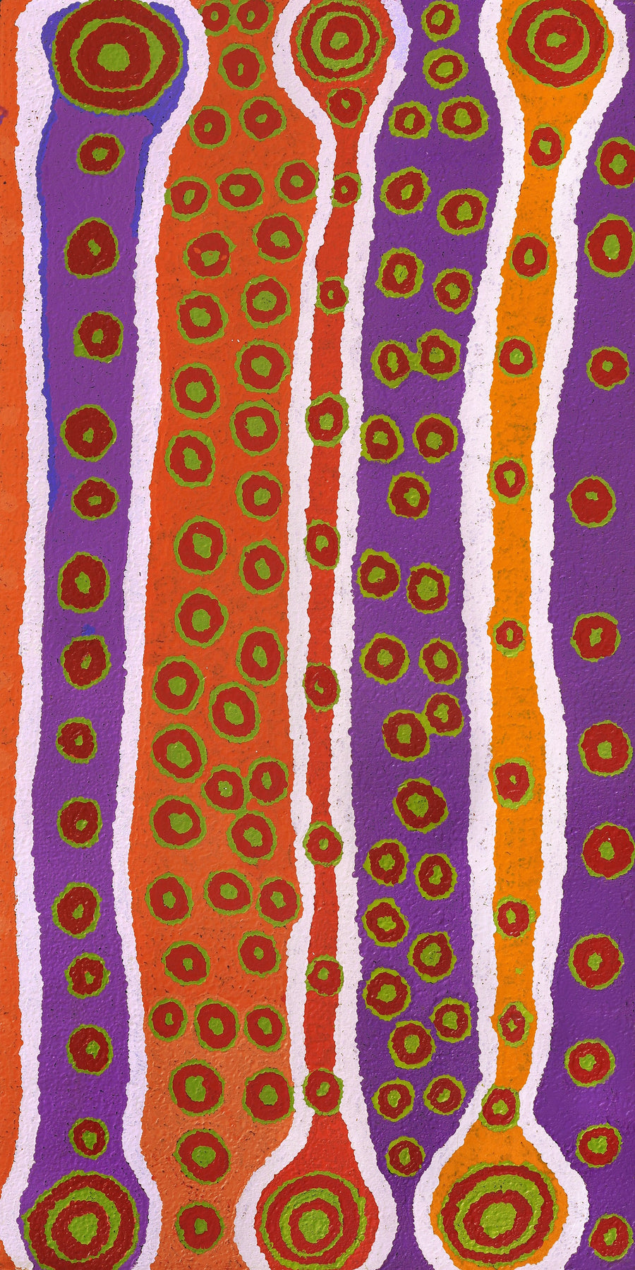 Aboriginal Artwork by Jennifer Forbes, Kungkarangkalpa (Seven Sisters Story), 122x61cm
