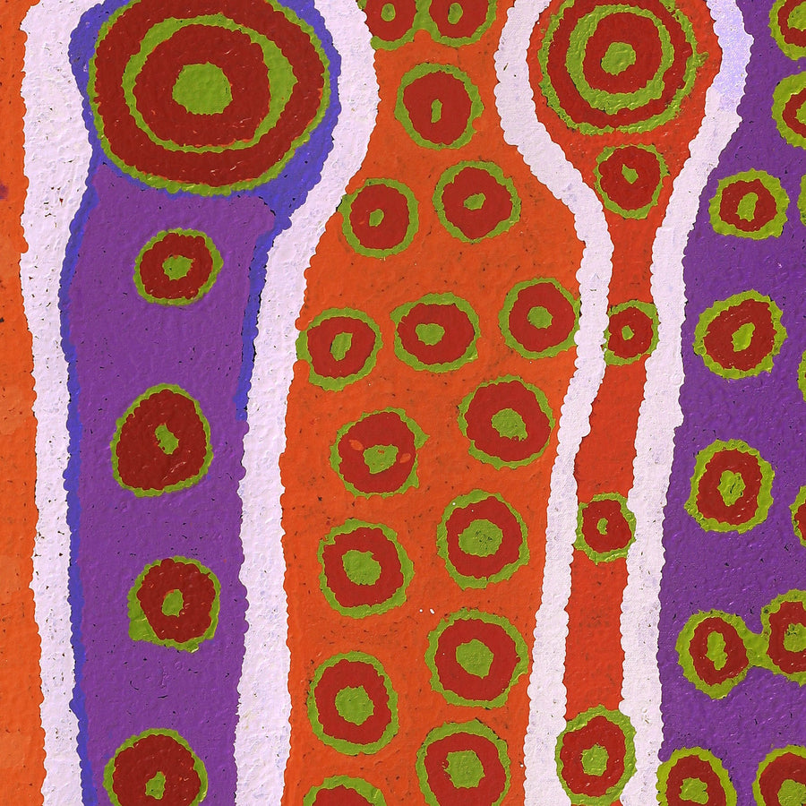 Aboriginal Artwork by Jennifer Forbes, Kungkarangkalpa (Seven Sisters Story), 122x61cm