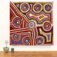 Aboriginal Artwork by Jennifer Forbes, Kungkarangkalpa (Seven Sisters Story), 61x61cm