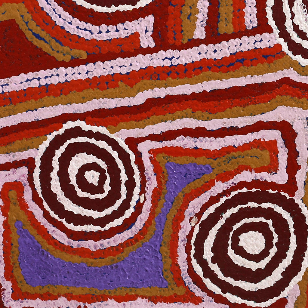 Aboriginal Artwork by Jennifer Forbes, Kungkarangkalpa (Seven Sisters Story), 61x61cm