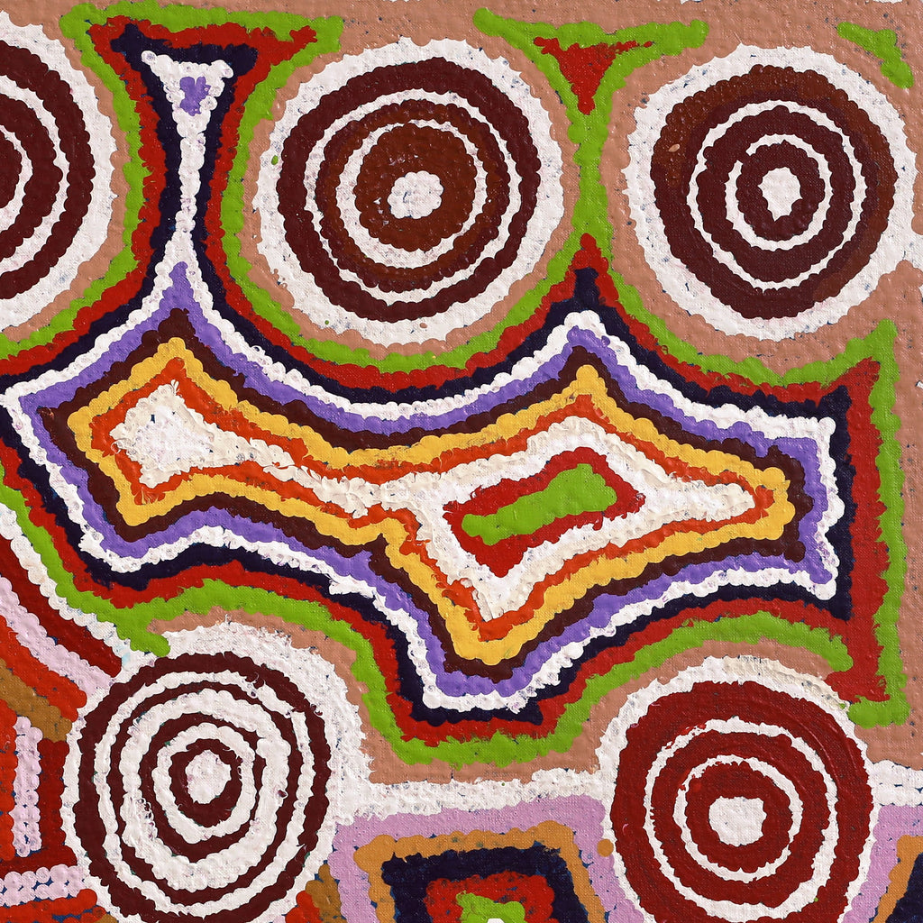 Aboriginal Artwork by Jennifer Forbes, Kungkarangkalpa (Seven Sisters Story), 61x61cm