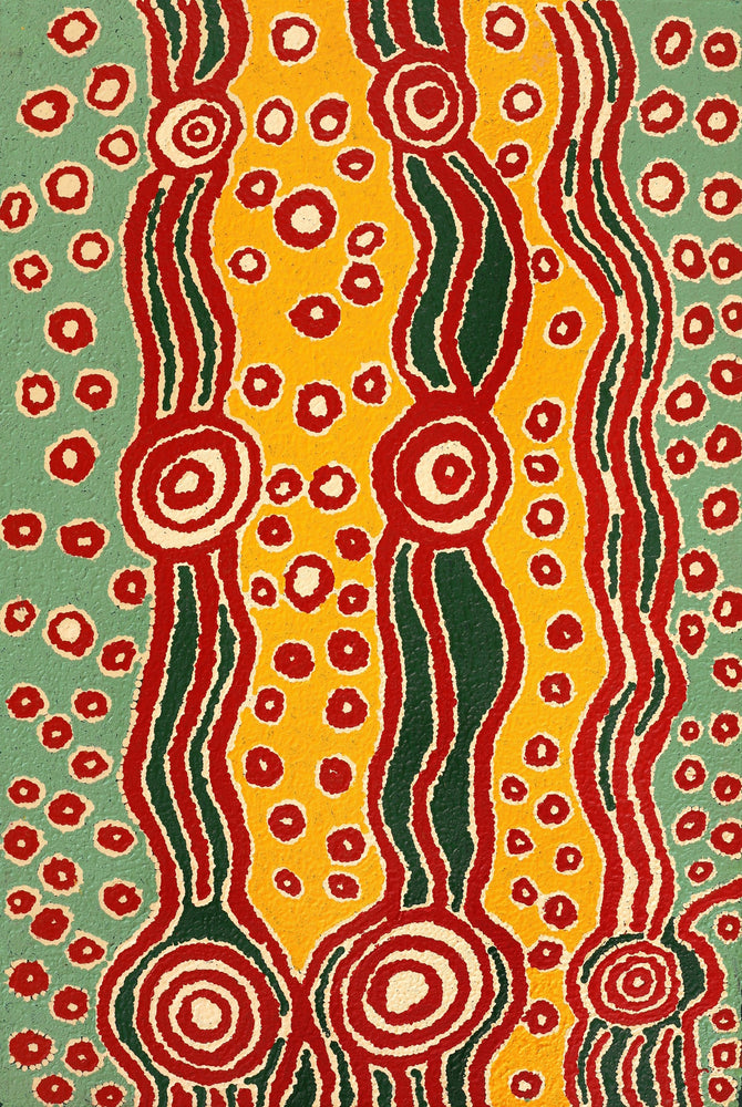Aboriginal Artwork by Jennifer Forbes, Kungkarangkalpa (Seven Sisters Story), 91x61cm